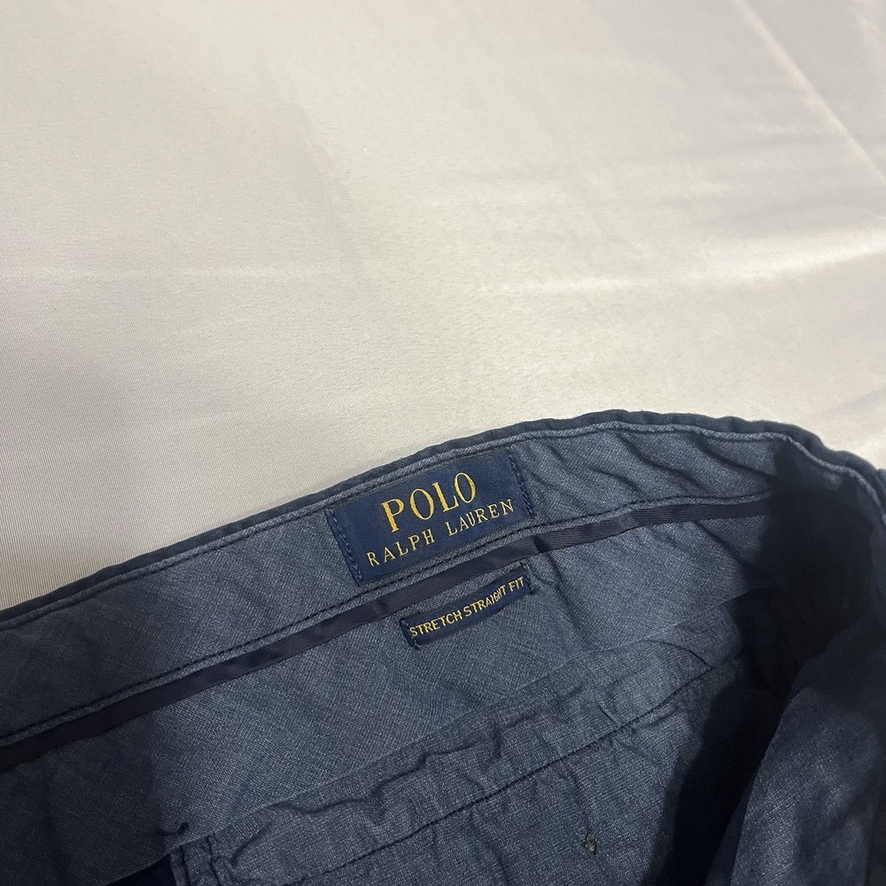 Polo Ralph Lauren Shorts Mens 36 Blue Seersucker Stretch Straight Chino Preppy - Picture 3 of 6